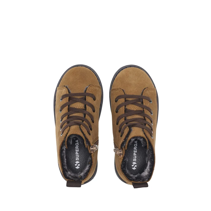 3008 KIDS LACE-UP BOOT SUEDE - Ankle Boots - Laced - Kid unisex - Beige Rame-Brown Cotto