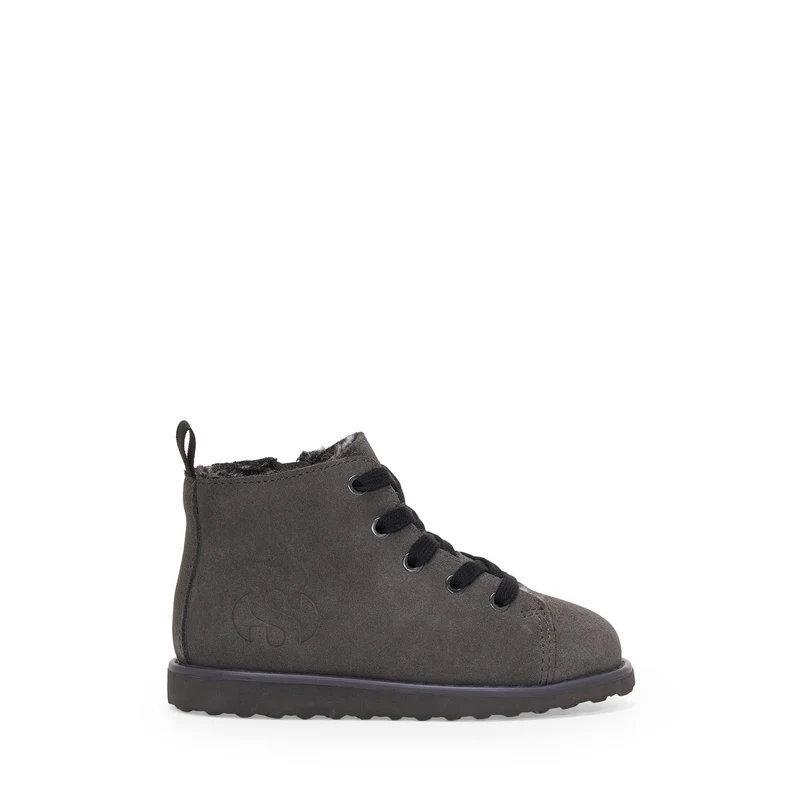3008 KIDS LACE-UP BOOT SUEDE - Ankle Boots - Laced - Kid unisex - Grey Volcanic-Black