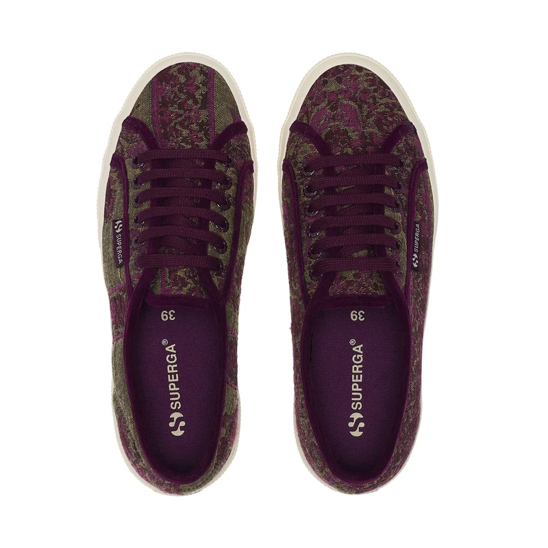 2750 TAPESTRY - Le Superga - Low Cut - Woman - Military Green-Purple-Off White