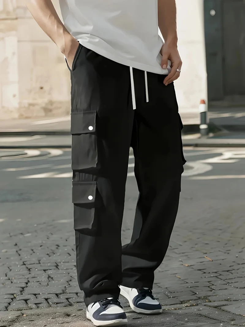 Herren Locker geschnittene Cargo-Jogginghose mit Tunnelzug & Mehrfachtaschen Nord Taschen