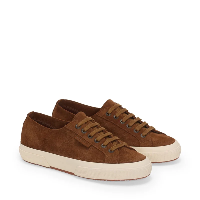 2750 SUEDE - Le Superga - Low Cut - Woman - Tan Brown-Off White