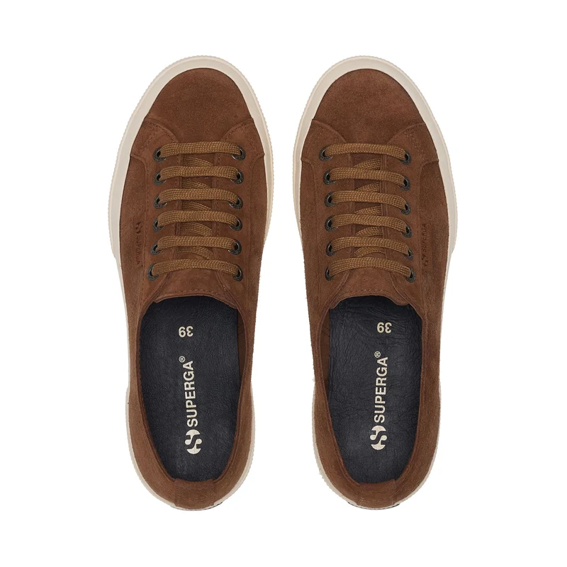 2750 SUEDE - Le Superga - Low Cut - Woman - Tan Brown-Off White