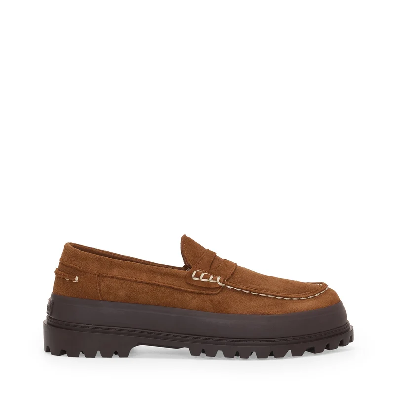 3110 MOCASSINO SUEDE - Moc - Low Cut - Woman - Tan Brown-Dk Chocolate