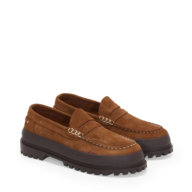 3110 MOCASSINO SUEDE - Moc - Low Cut - Woman - Tan Brown-Dk Chocolate