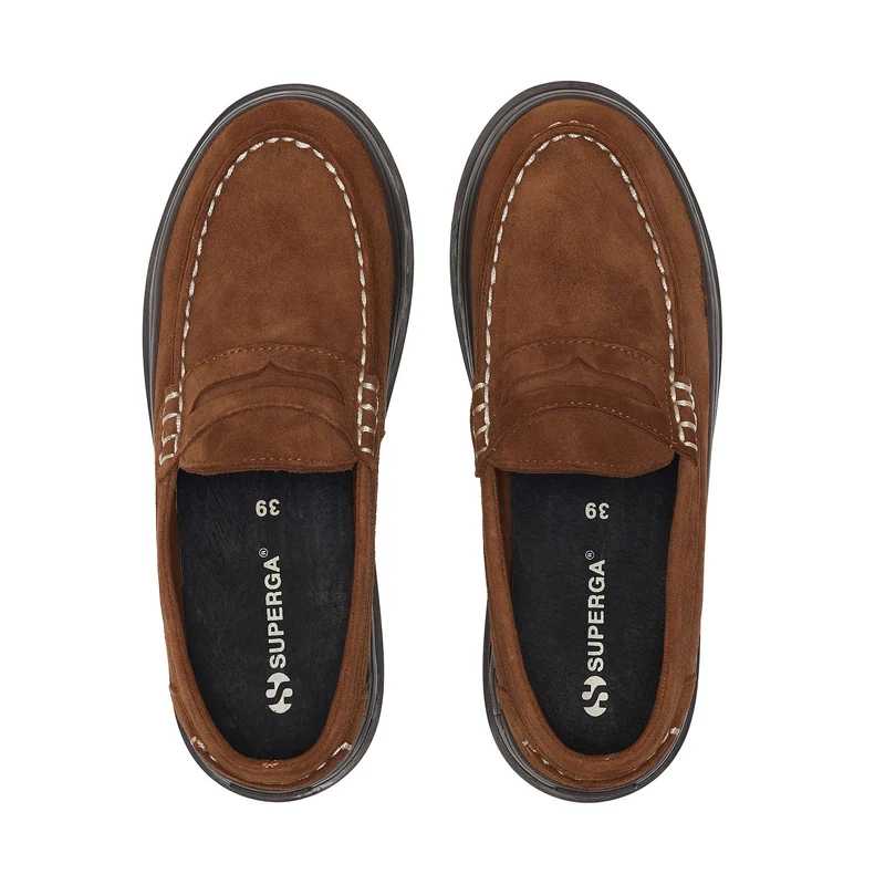 3110 MOCASSINO SUEDE - Moc - Low Cut - Woman - Tan Brown-Dk Chocolate