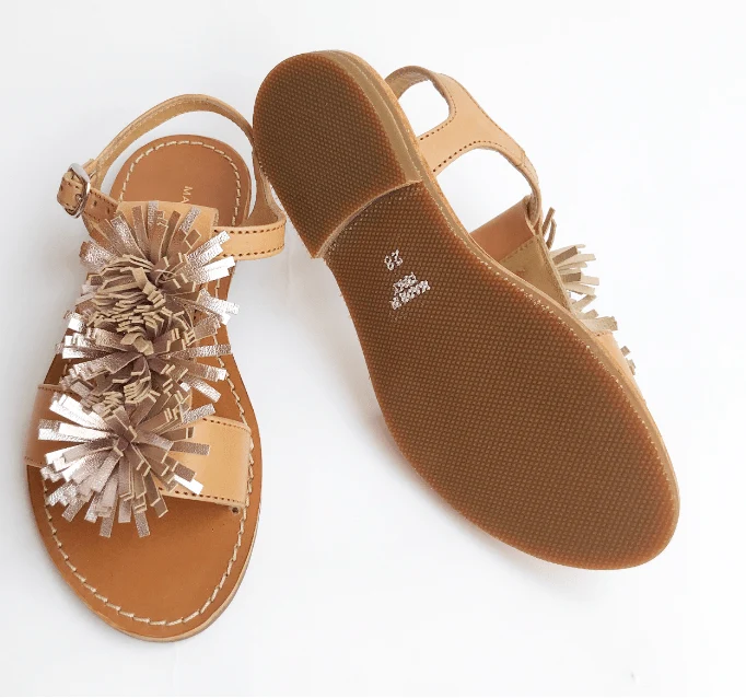 MARIE MORENZ 58 Sandale creme Metallicpuschel