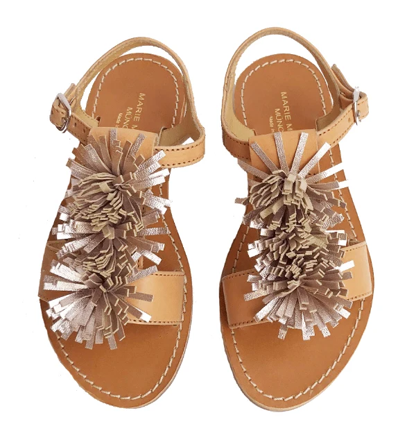 MARIE MORENZ 58 Sandale creme Metallicpuschel