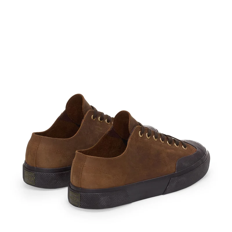 2432 WORKS CRAZY HORSE LEATHER - Sneakers - Low Cut - Unisex - Brown Horse-Black