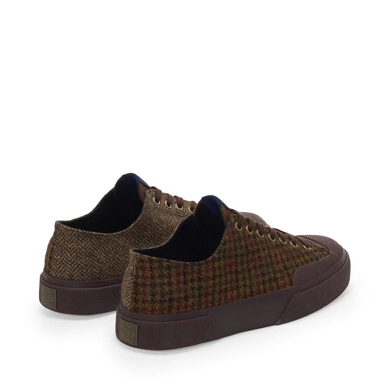 2432 WORKS WOOL PATCHWORK - Sneakers - Low Cut - Unisex - Brown Toffee-Brown Mogano