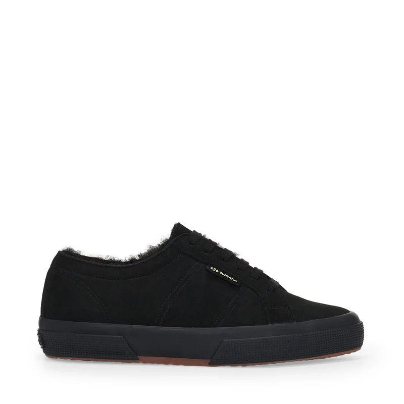 2750 SHEARLING - Le Superga - Low Cut - Woman - Full Black-Black
