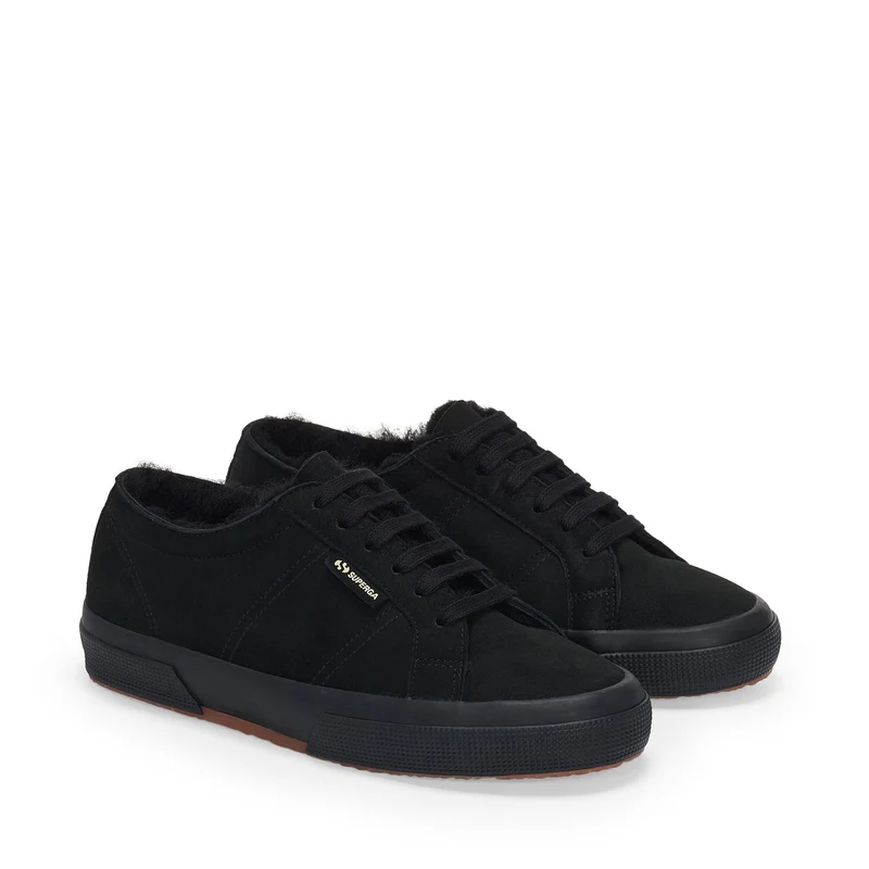 2750 SHEARLING - Le Superga - Low Cut - Woman - Full Black-Black