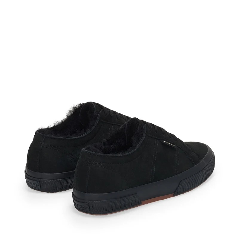 2750 SHEARLING - Le Superga - Low Cut - Woman - Full Black-Black