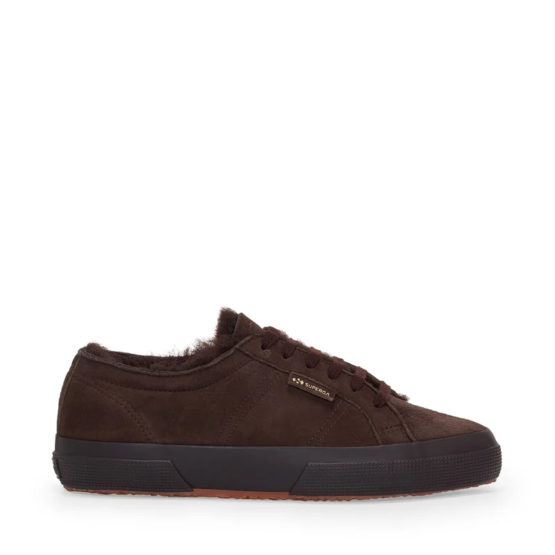 2750 SHEARLING - Le Superga - Low Cut - Woman - Full Dk Chocolate-Brown Java
