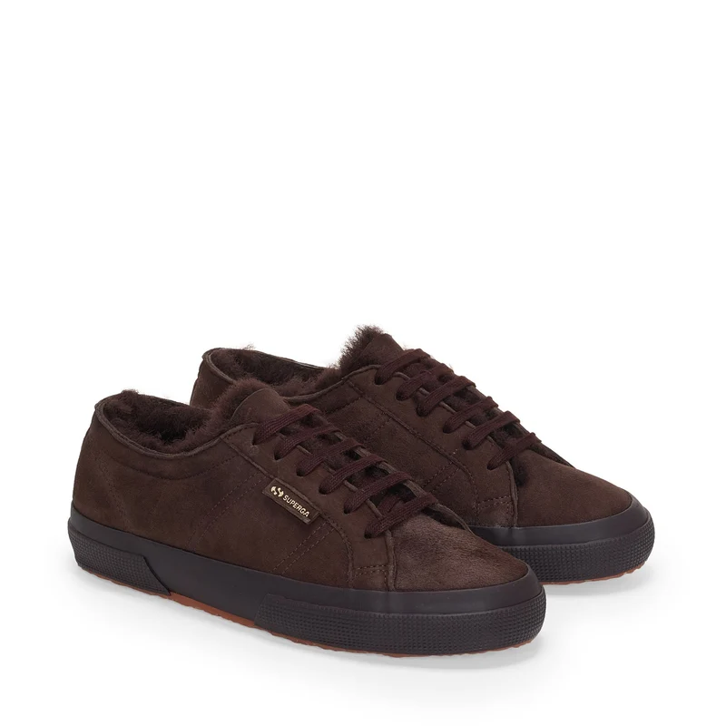 2750 SHEARLING - Le Superga - Low Cut - Woman - Full Dk Chocolate-Brown Java