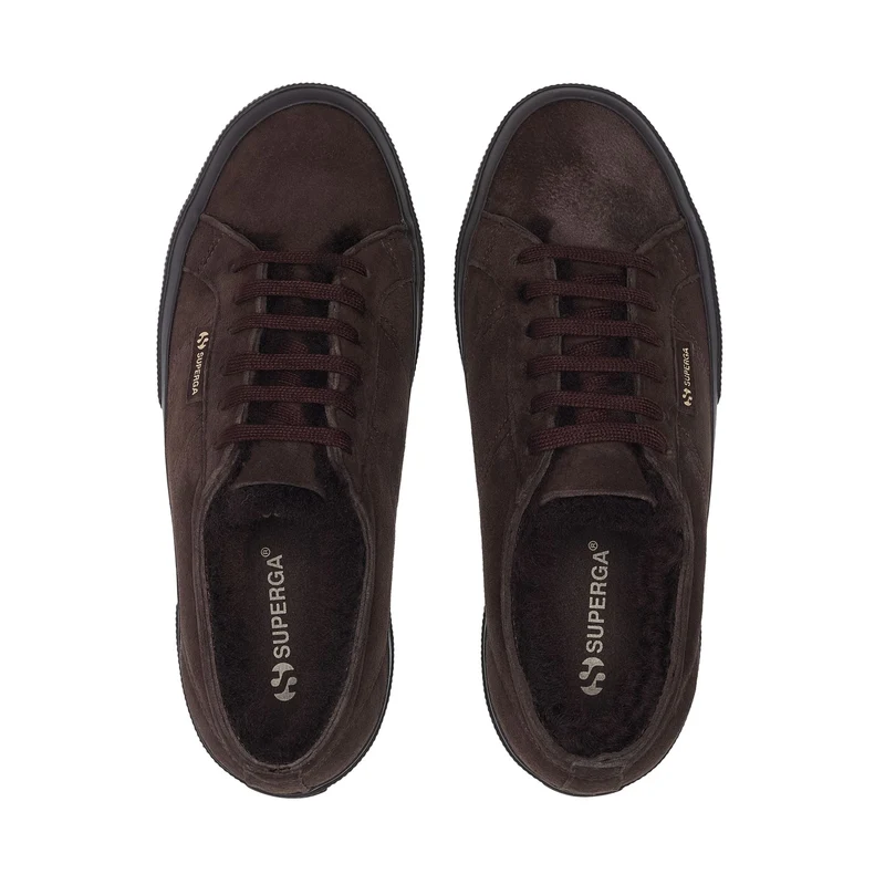 2750 SHEARLING - Le Superga - Low Cut - Woman - Full Dk Chocolate-Brown Java