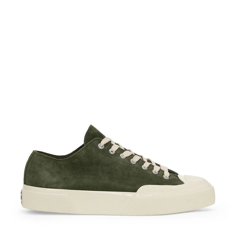2432 WORKS SUEDE FLESH OUT - Sneakers - Low Cut - Unisex - Green grass Dk-Off White