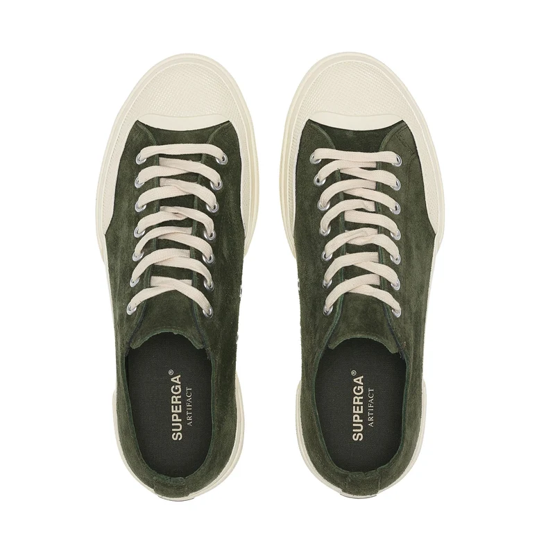 2432 WORKS SUEDE FLESH OUT - Sneakers - Low Cut - Unisex - Green grass Dk-Off White