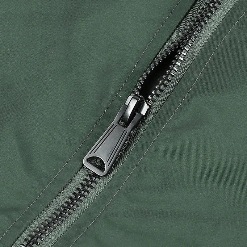 Herren Thermisch isolierte Nylon-Bomberjacke mit Ärmeltasche und Rippenbündchen Nord Taschen