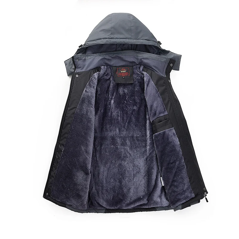 Herren technischer Outdoor-Parka mit Teddyfleece-Innenfutter, verschweißter Außenhülle und Multifunktionstaschen Nord Taschen