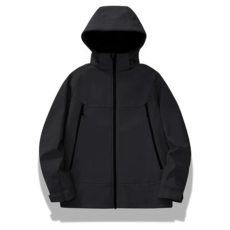 Herren technische Softshelljacke mit Kapuze, verschweißten Nähten und ergonomischem Raglanärmel Nord Taschen