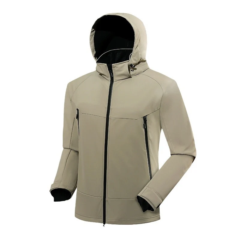 Herren technische Softshelljacke mit Kapuze, verschweißten Nähten und ergonomischem Raglanärmel Nord Taschen