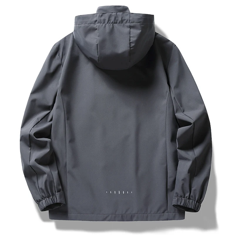 Herren technische Softshell Regenjacke mit Kapuze, wind- und wasserabweisender Membran und verdeckten Reißverschlüssen Nord Taschen
