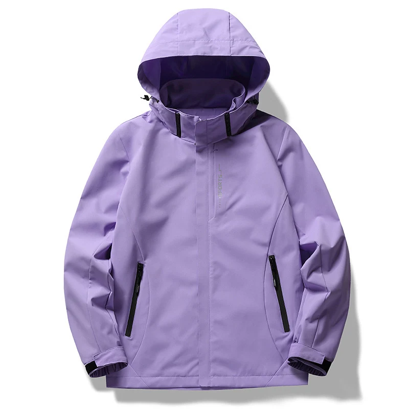 Herren technische Softshell Regenjacke mit Kapuze, wind- und wasserabweisender Membran und verdeckten Reißverschlüssen Nord Taschen