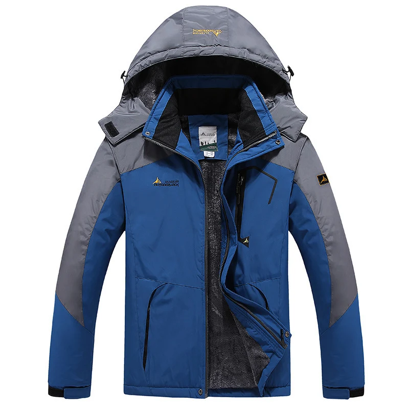Herren technische Outdoor-Thermojacke mit abnehmbarer Kapuze, winddichter Außenschale und wärmender Fleece-Innenlage Nord Taschen