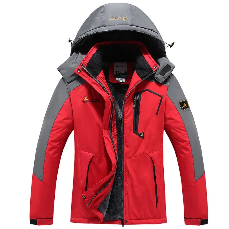 Herren technische Outdoor-Thermojacke mit abnehmbarer Kapuze, winddichter Außenschale und wärmender Fleece-Innenlage Nord Taschen