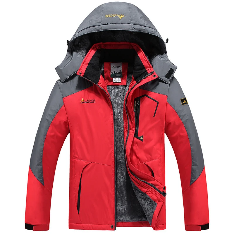 Herren technische Outdoor-Thermojacke mit abnehmbarer Kapuze, winddichter Außenschale und wärmender Fleece-Innenlage Nord Taschen