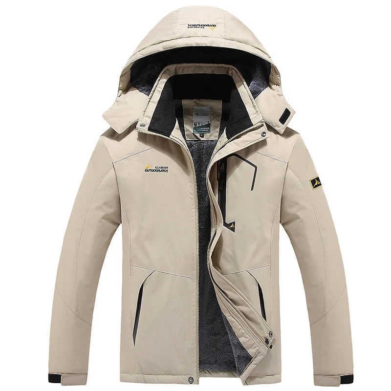 Herren technische Outdoor-Thermojacke mit abnehmbarer Kapuze, winddichter Außenschale und wärmender Fleece-Innenlage Nord Taschen