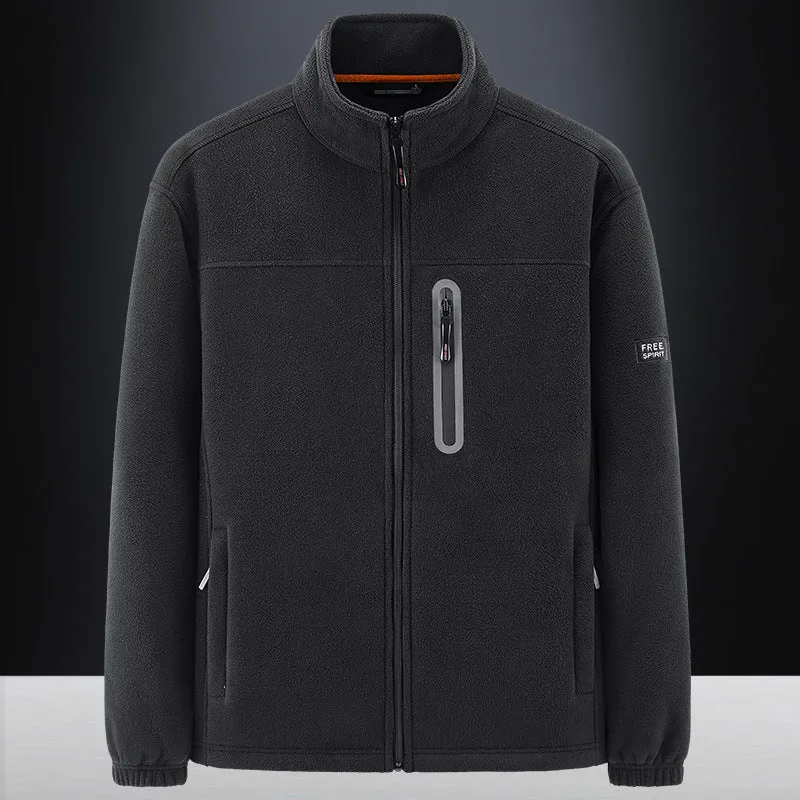 Herren technische Fleecejacke mit Polarstruktur, wasserabweisender Brusttasche und elastischen Bündchen Nord Taschen