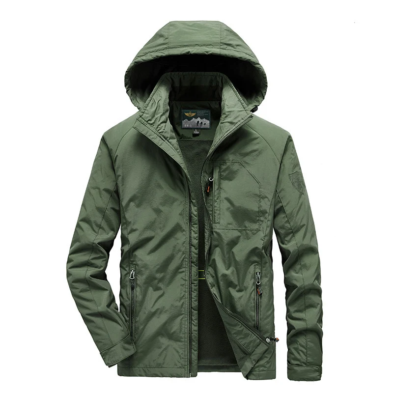Herren Tech‑Hoodie‑Parka mit Mikrofleece‑Innenlage und verdeckten Reißverschlüssen Nord Taschen