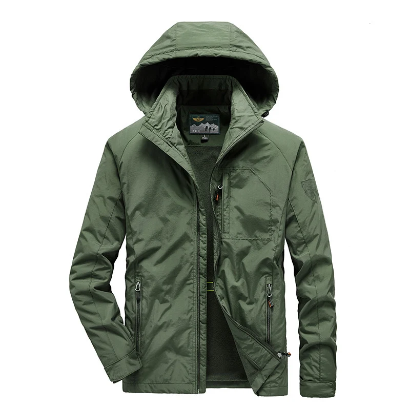 Herren Tech‑Hoodie‑Parka mit Mikrofleece‑Innenlage und verdeckten Reißverschlüssen Nord Taschen