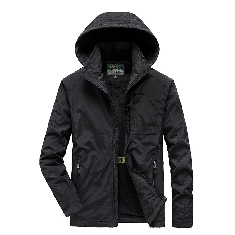 Herren Tech‑Hoodie‑Parka mit Mikrofleece‑Innenlage und verdeckten Reißverschlüssen Nord Taschen