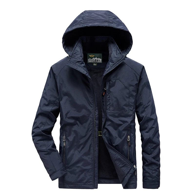 Herren Tech‑Hoodie‑Parka mit Mikrofleece‑Innenlage und verdeckten Reißverschlüssen Nord Taschen