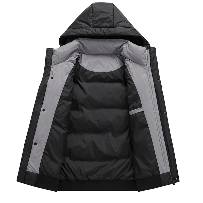 Herren Stepp-Winterjacke mit Kapuze und Thermofutter Nord Taschen