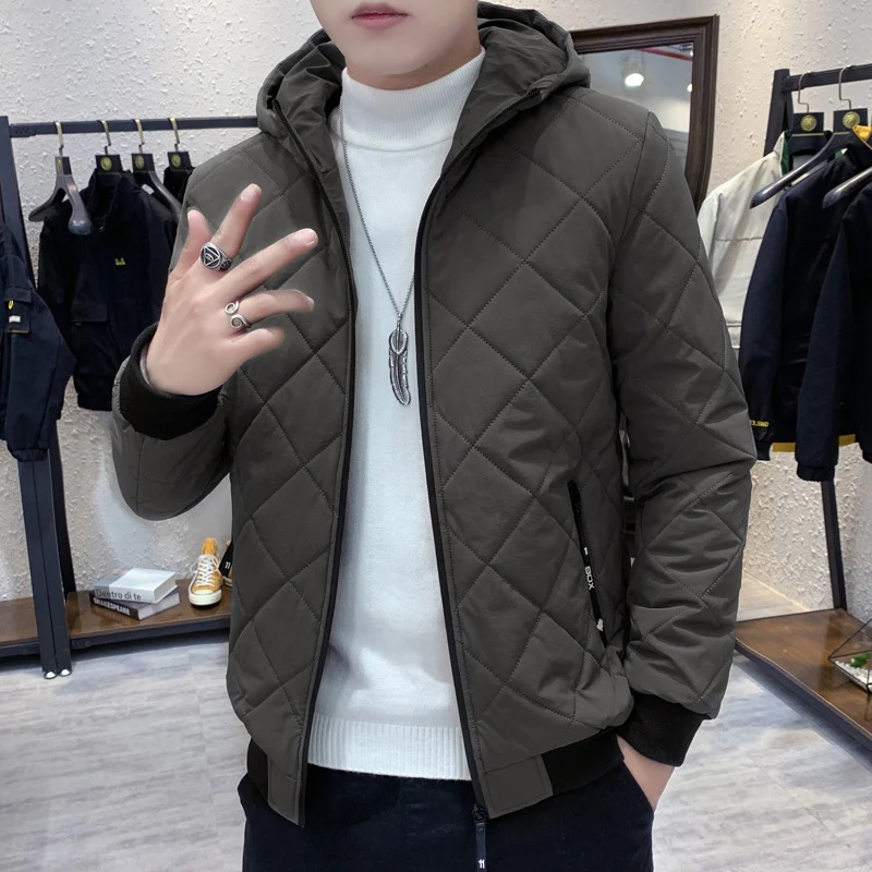 Herren Stepp-Kapuzenjacke im Slim-Fit mit Diamantsteppung und thermischer Isolierung Nord Taschen