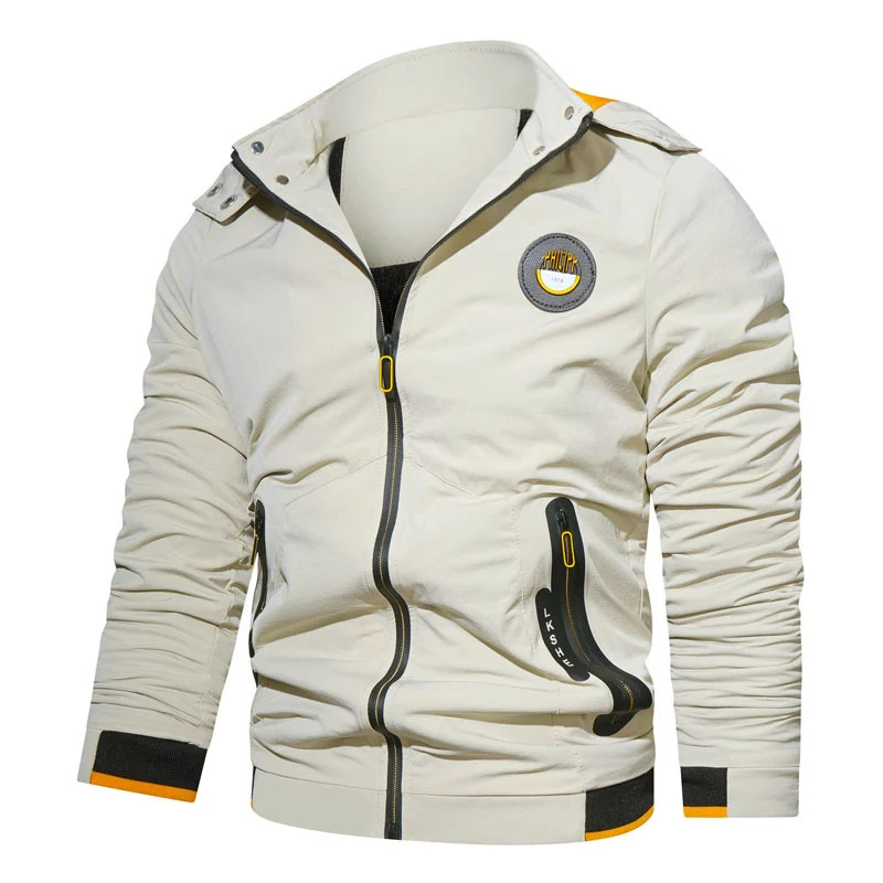 Herren sportlich-urbaner Kapuzenzip-Hoodie mit wasserabweisenden Reißverschlüssen und Logo-Patch Nord Taschen