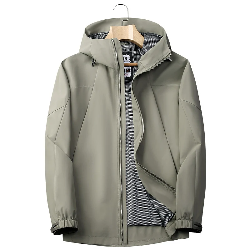 Herren Softshell Regen- und Übergangsjacke mit Kapuze, winddichter Membran und atmungsaktivem Meshfutter Nord Taschen