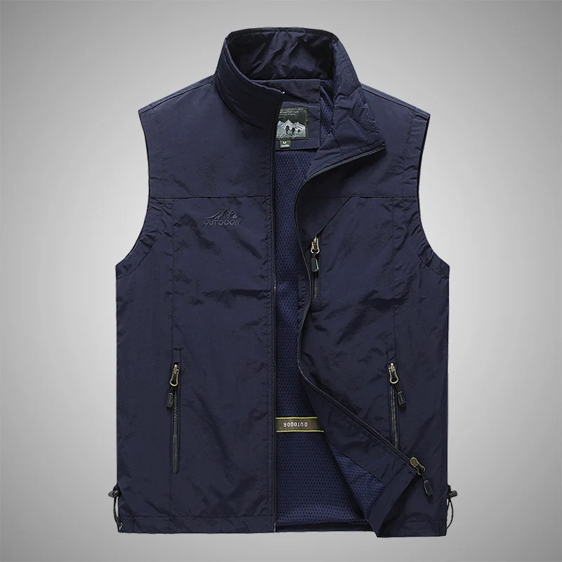 Herren Softshell-Outdoorweste mit atmungsaktivem Meshfutter, Reißverschlusstaschen und Stehkragen Nord Taschen