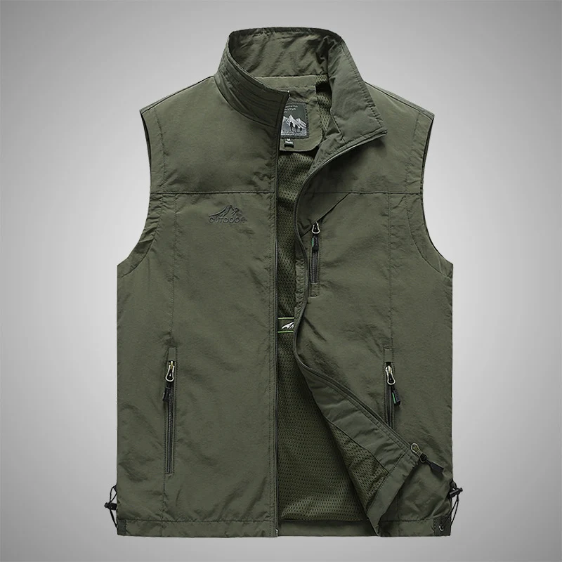 Herren Softshell-Outdoorweste mit atmungsaktivem Meshfutter, Reißverschlusstaschen und Stehkragen Nord Taschen