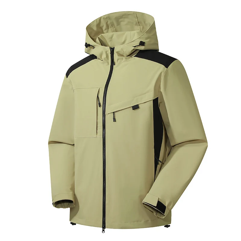 Herren Softshell Outdoorjacke mit wasserdichter Membran und verstellbarer Kapuze Nord Taschen