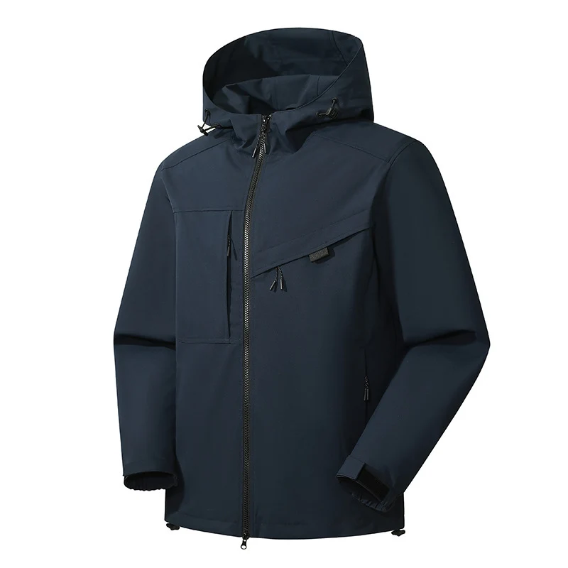 Herren Softshell Outdoorjacke mit wasserdichter Membran und verstellbarer Kapuze Nord Taschen