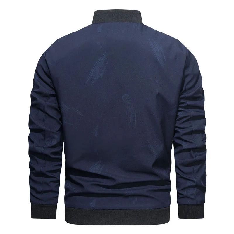 Herren Slim‑Fit Bomberjacke im urbanen Minimalstil mit durchgehendem Reißverschluss und gerippten Bündchen Nord Taschen