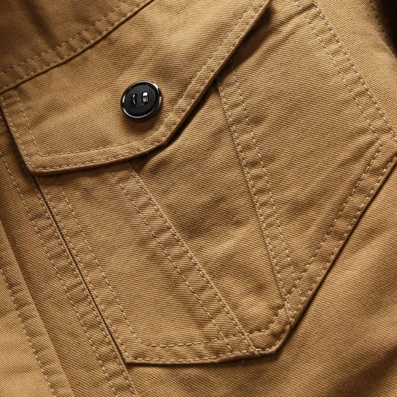 Herren robustes Canvas-Bomberblouson mit Epauletten, Pattentaschen und gerippten Bündchen Nord Taschen