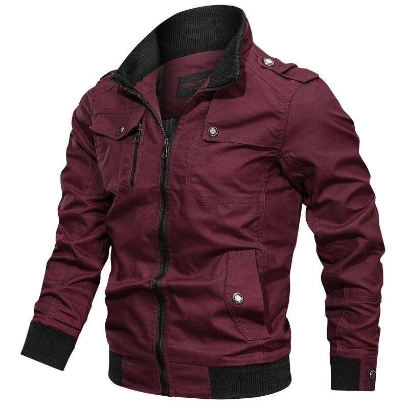Herren robust geschnittene Canvas-Fieldjacke mit Rippenkragen und Utility-Taschen Nord Taschen