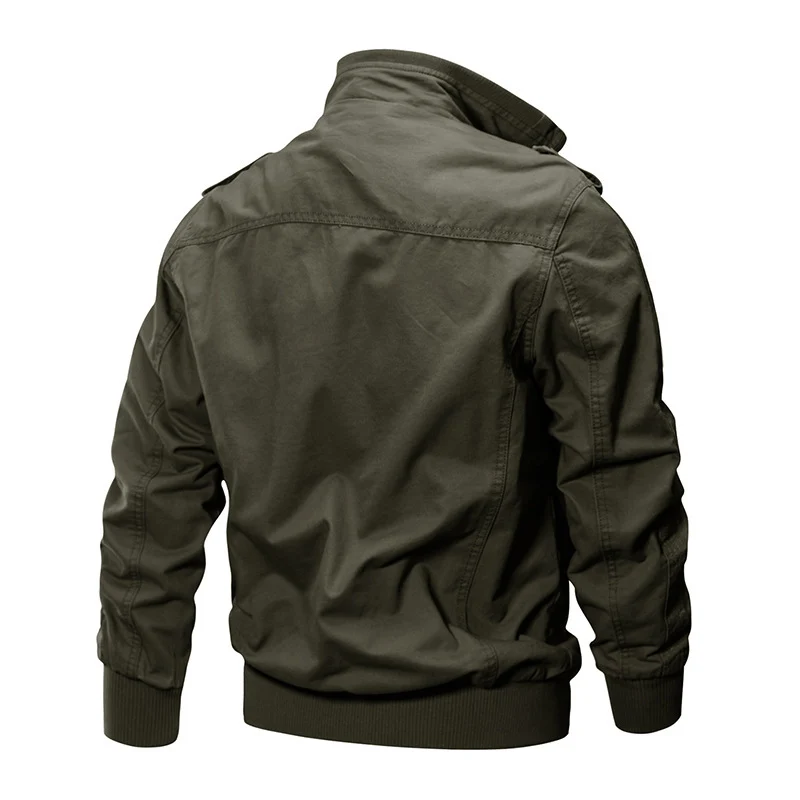 Herren robust geschnittene Canvas-Fieldjacke mit Rippenkragen und Utility-Taschen Nord Taschen