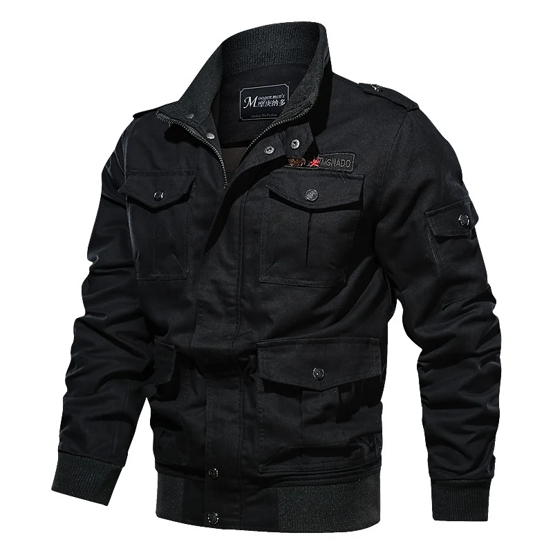 Herren Robust geschnittene Canvas-Fieldjacke mit Epauletten, Mehrfachtaschen und geripptem Abschluss Nord Taschen