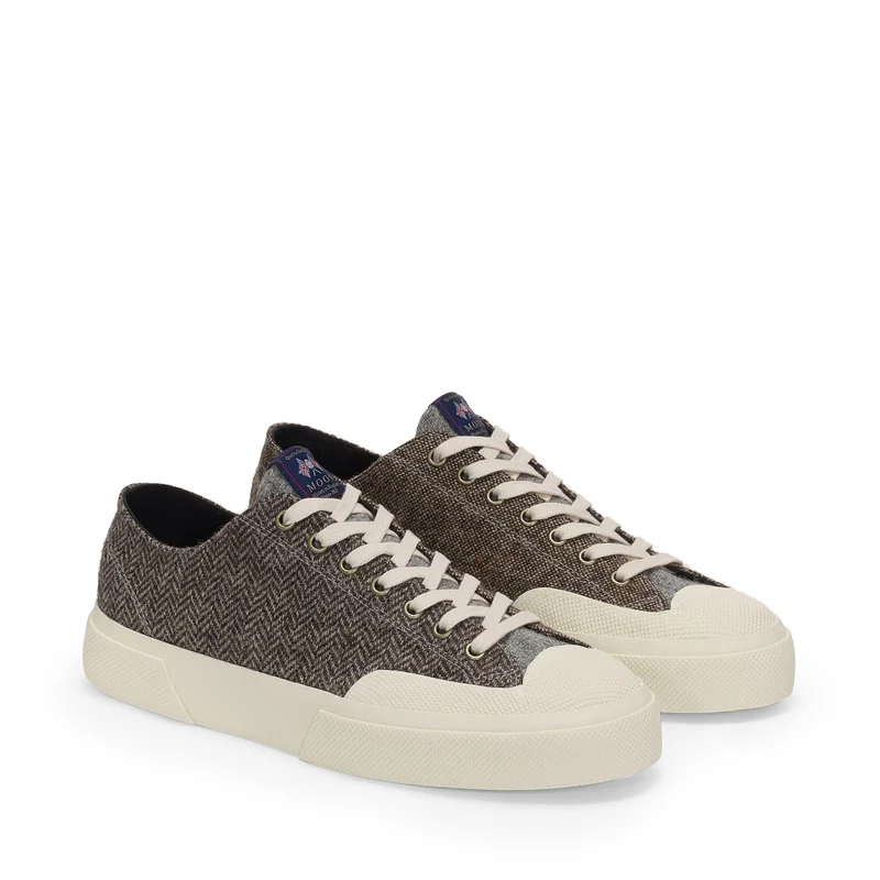 2432 WORKS WOOL PATCHWORK - Sneakers - Low Cut - Unisex - Grey-Off White